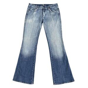 7 for All Mankind Womens Embellished Pocket Boot Cut Jeans Sz 29